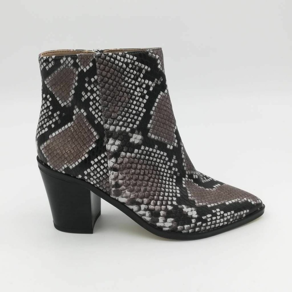 14th & Union Shoes Womens Braxten Ankle Boots Multicolor Black Snake Print 9.5